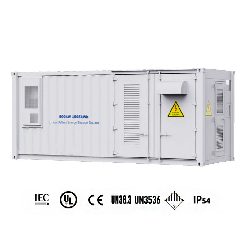 500kW 1505kWh حاوية تخزين طاقة البطارية 280ah الكل في واحد صندوق تخزين الطاقة في الهواء الطلق