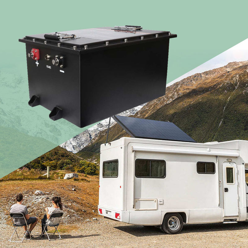 10.24KWh Deep Cycle RV Battery 51.2v 200ah بطاريات RV قابلة لإعادة الشحن للسيارات السياحية