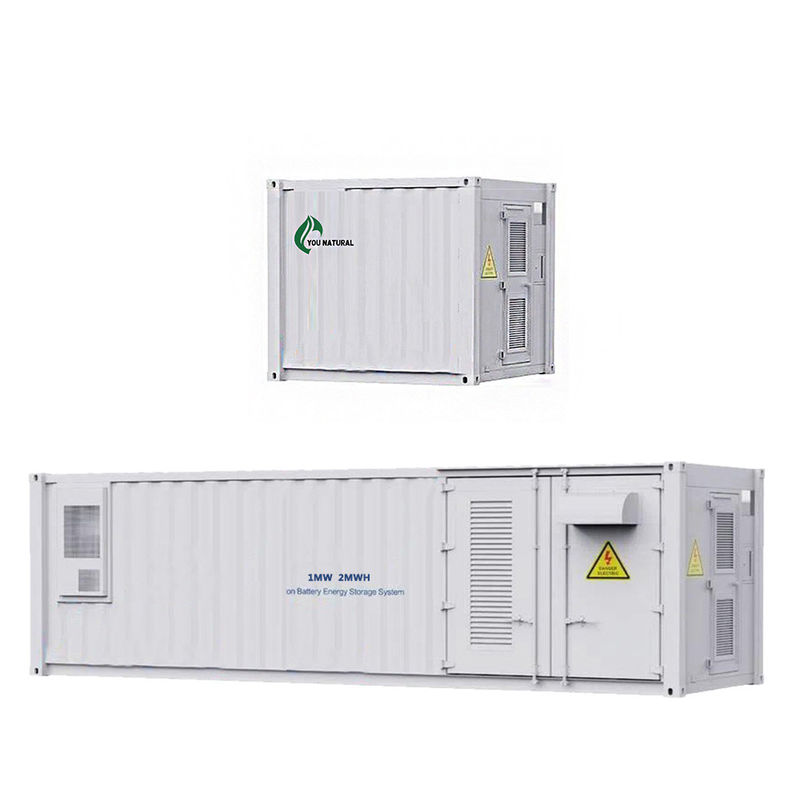 حاوية تخزين الطاقة 2MWH 1100kW 3870kWh حاوية البطارية نظام تخزين الطاقة 40ft
