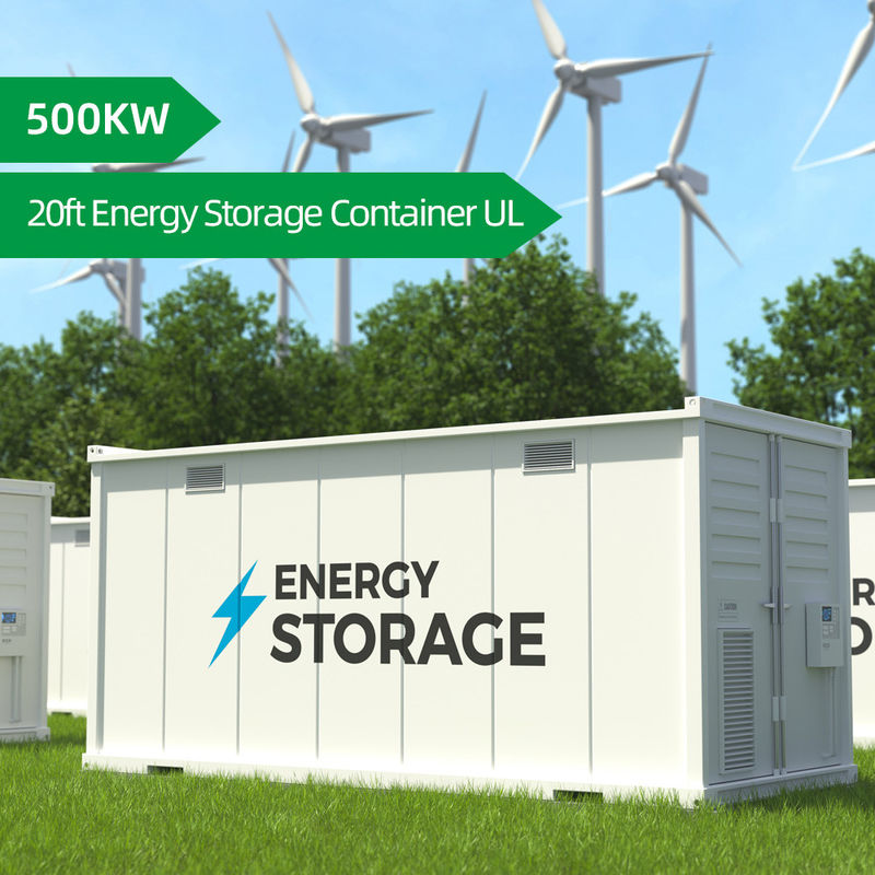 حاوية نظام تخزين الطاقة بطارية 500kwh بطاريات الليثيوم 20ft حاوية تخزين الطاقة