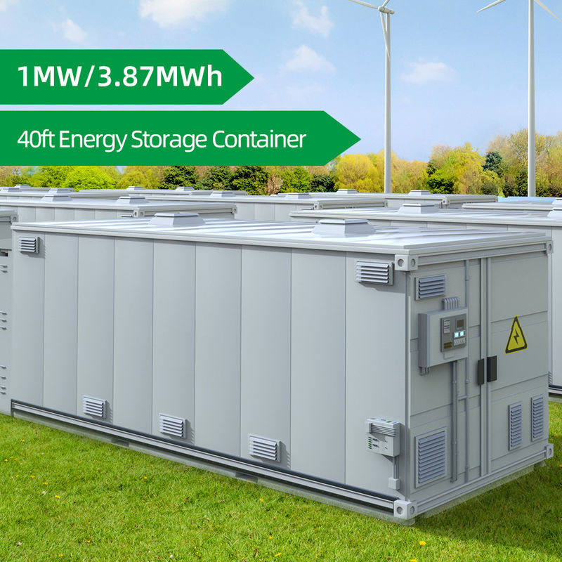 40ft ESS 1MW 3.87MWh حاوية نظام تخزين الطاقة ذروة الحلاقة الطاقة الشمسية تخزين الطاقة